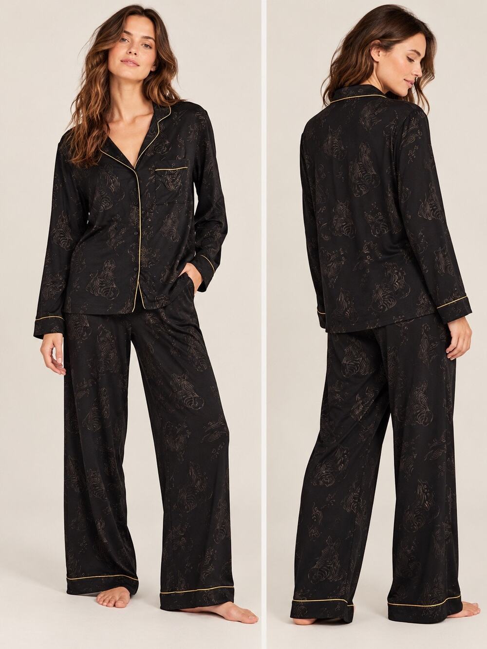 Chelsea Peers Zebra Print Pajama Set – Size Small